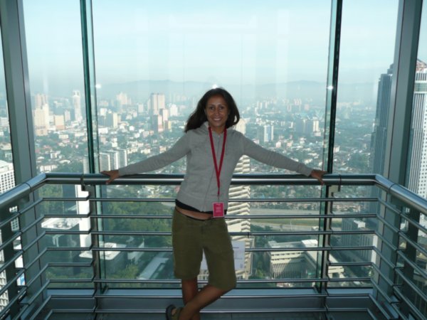 From the skybridge at the Petronas