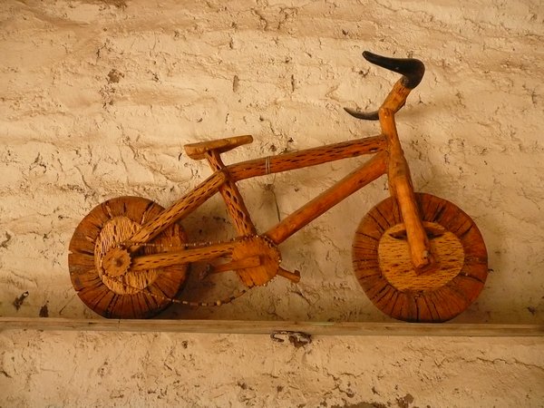 bike made of cardones