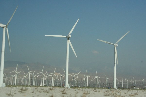 Windmils in Mojave desert