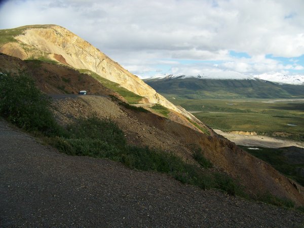 Polychrome Area on the road in