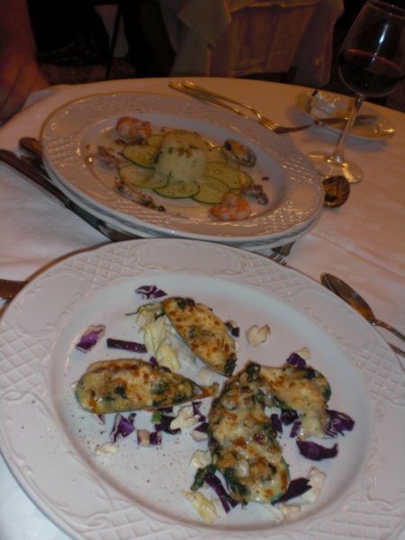 Appetizers from one of the A La Carte Resturants