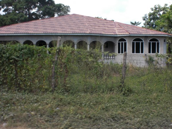 One of the many homes under construction