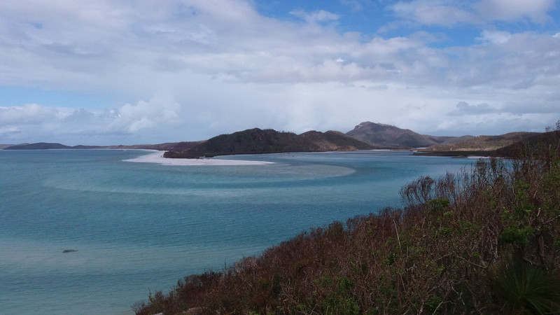 From Lookout Point on Whitsunday Island towards Whitehaven Beach