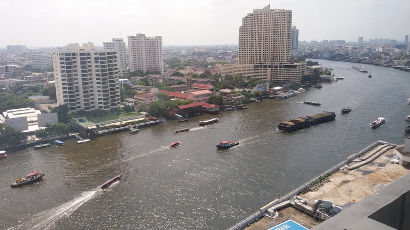 View from our room at the Sheraton Royal Orchid in Bangkok