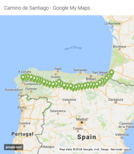 google maps camino de santiago