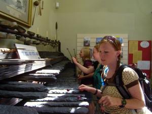 Stone xylophone at Keswick Museum