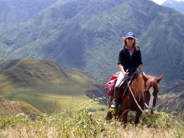 Me horseriding near Quito