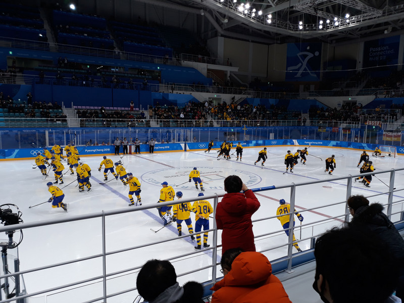 Sweden vs, Germany men's hockey game.