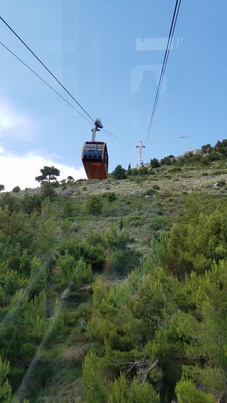 Cable car in Dubrovnik.