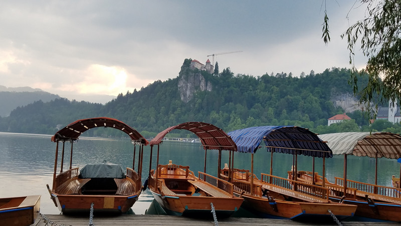 Lake Bled with castle in back