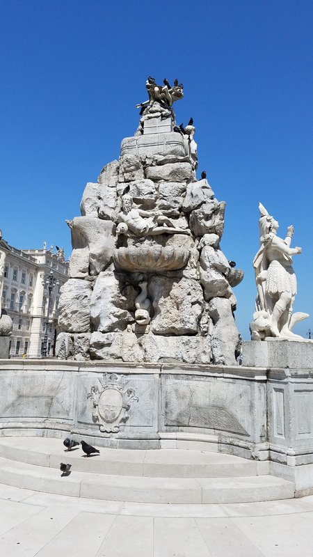 Fountain in the square in Trieste