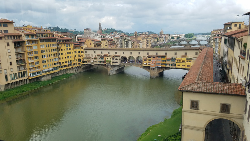 View of Arno River & Ponte Vecchio from Uffizi