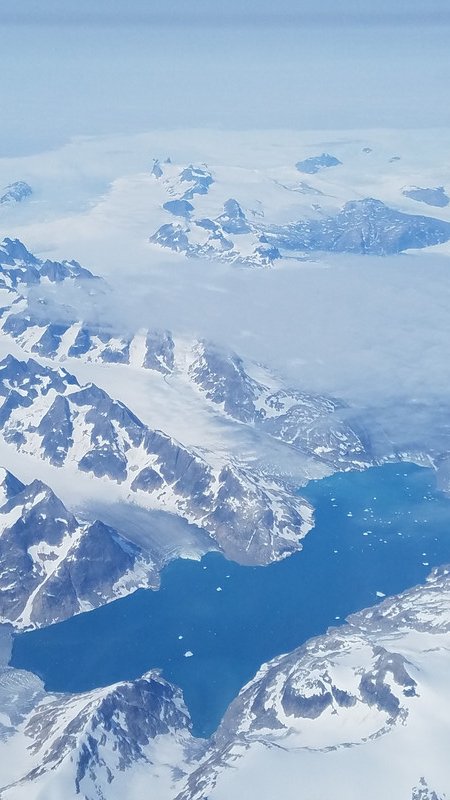 Greenland from the flight.