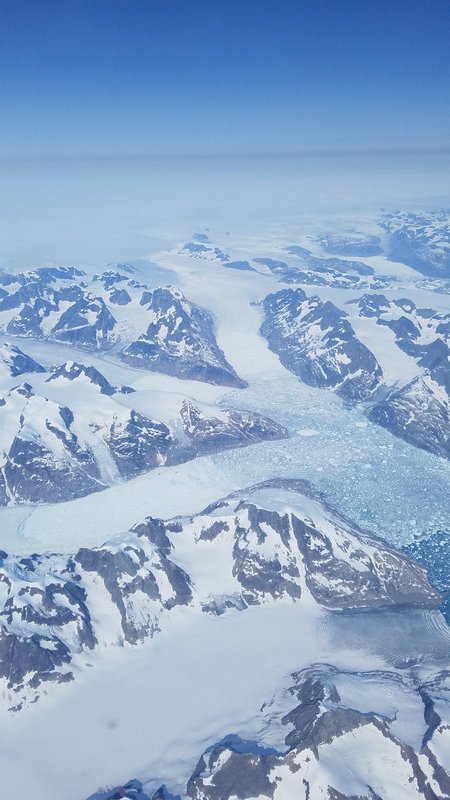 Greenland from the flight.
