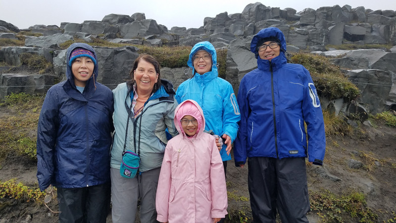 We were with this family on the Glacier walk and we keep seeing them.