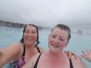 With Robin at Myvatn Thermal Baths.