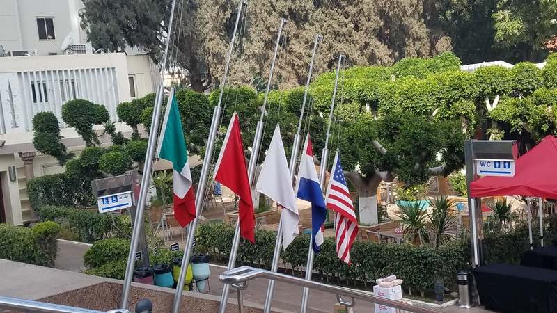 Flags at half mast for Mubarak's death