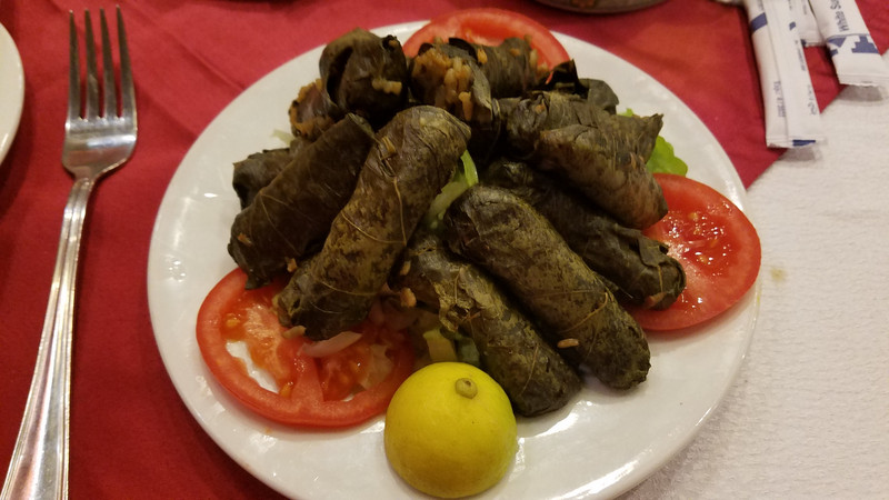 Stuffed grape leaves