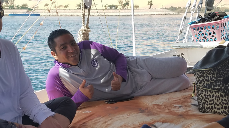 Khaled "chilling" on the Felucca
