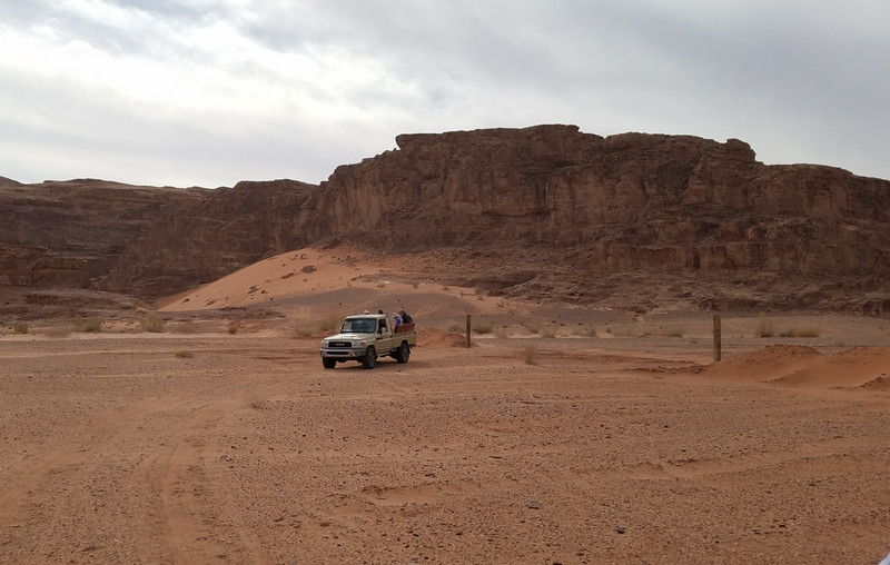 Riding around Wadi Rum in 4 X 4's