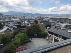 VIEW FROM OUR HOTEL ROOM IN KYOTO