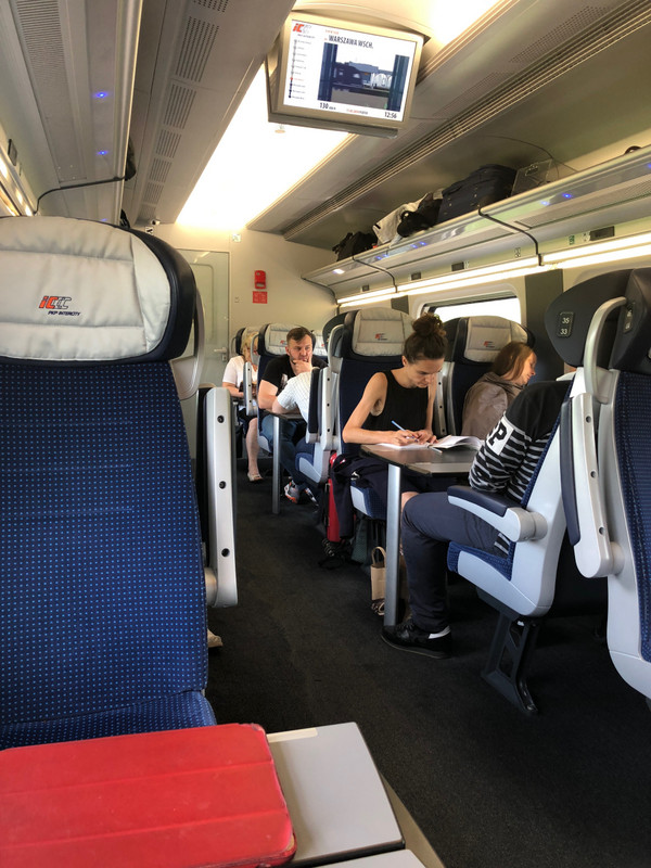 INTERIOR OF TRAIN FROM WROCLAW TO WARSAW