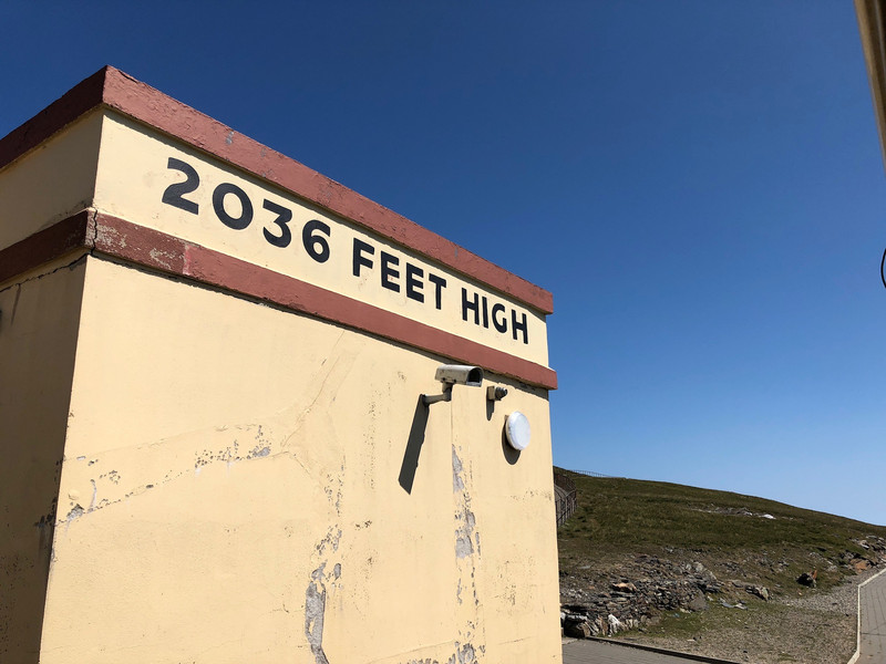 MARKER AT TOP OF SNAEFELL