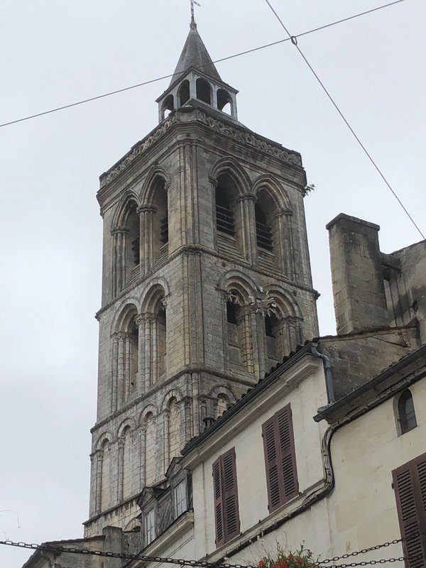 BELL TOWER OF ROMANESQUE CHURCH