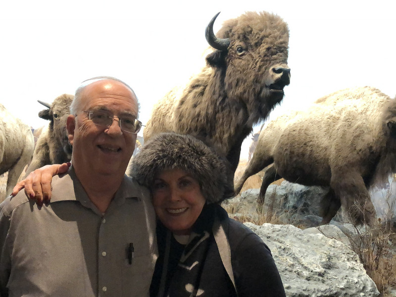 DENNIS AND MARY WITH BISON DISPLAY