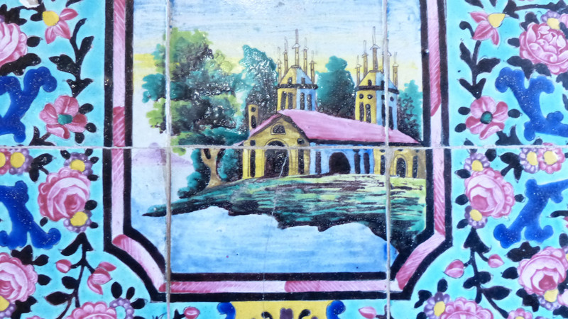 ONE OF THE PAINTED WUROPEAN CHURCHES ON THE TILES