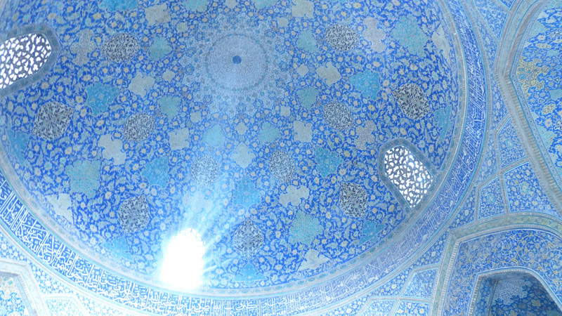 INSIDE OF SMALLER DOME IN MOSQUE
