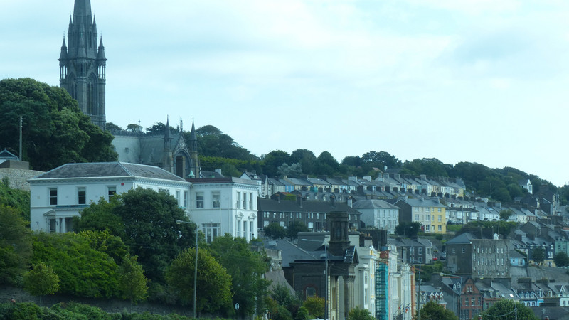 HILLSIDE IN COBH WITH CATHEDRAL AT TOP