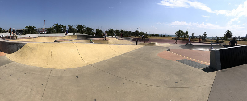 The SkatePark in St Kilda Beach.