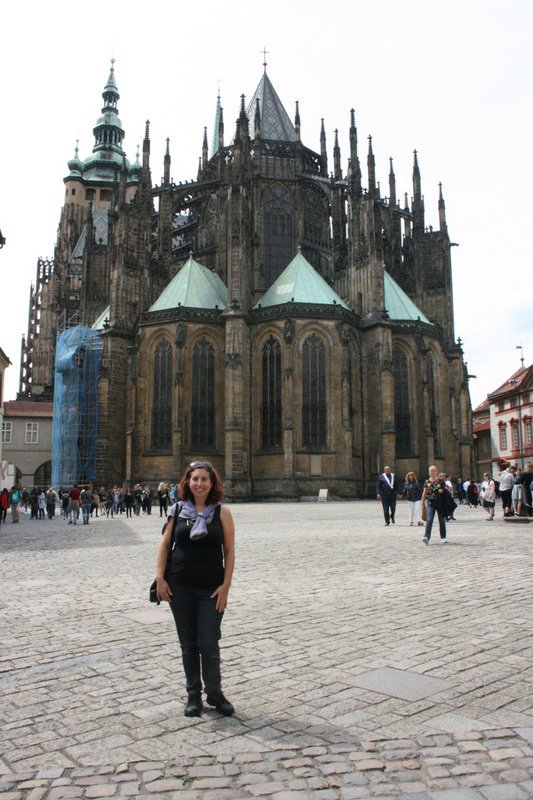outside Prague cathedral