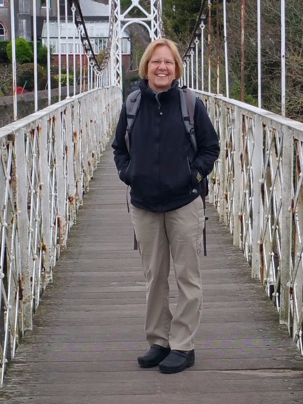 Kathy on Shakey Bridge