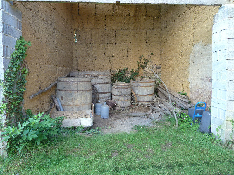Wine barrels at Alex farmhouse