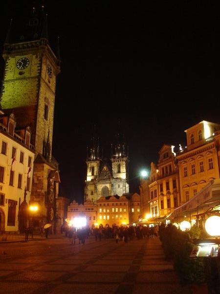 Old Town Square by night