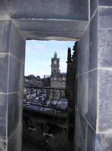A view from the top of the Scott Monument