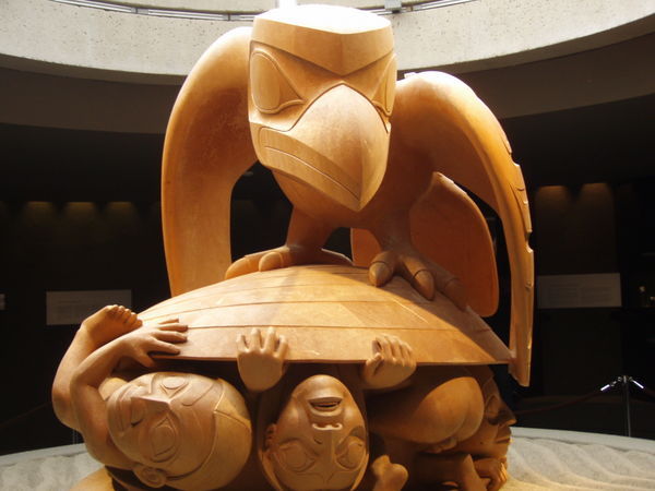 Haida artist Bill Reid's acclaimed sculpture, The Raven and the First Men
