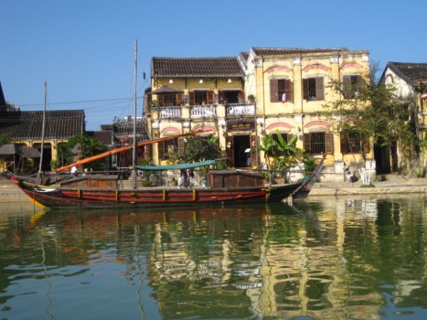 Typical building on river front of Hoi An