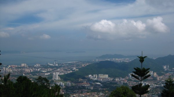 The view at the top of Penang hill