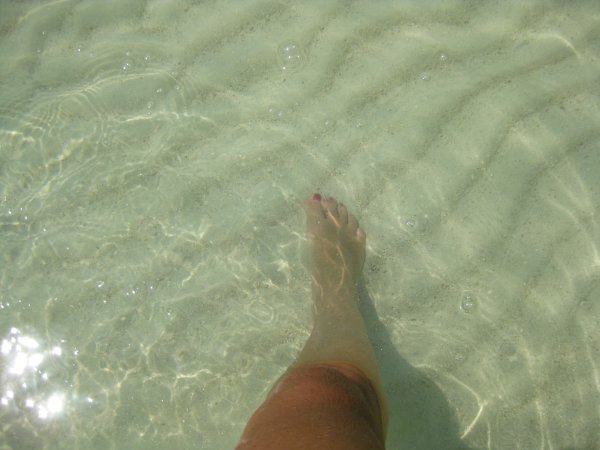 The water was so clear.. oh and thats Michelle's leg