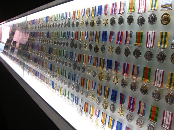 Medals inside the monument