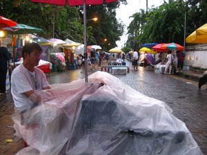 Rain at the market