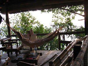 Our balcony hammock at Kookoos Nest