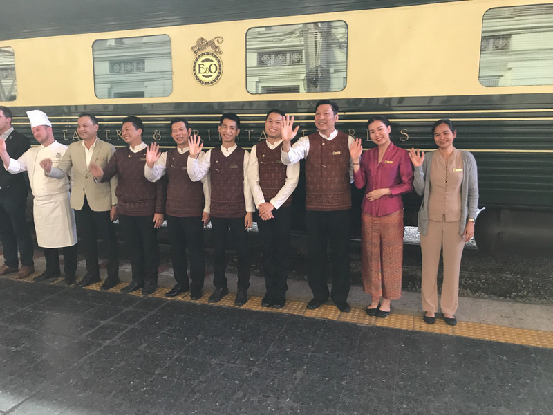 A fond farewell from the train staff (well some of them)