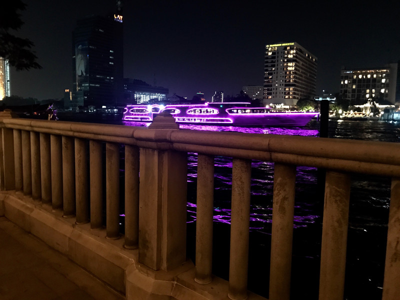 The river Chao Phraya comes alive with Colours at night