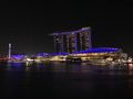 View of Marina Bay Sands Hotel during light show