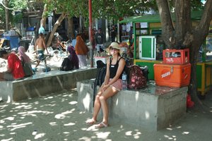 Waiting at the "pier" in Gili T for the boat to Bali 