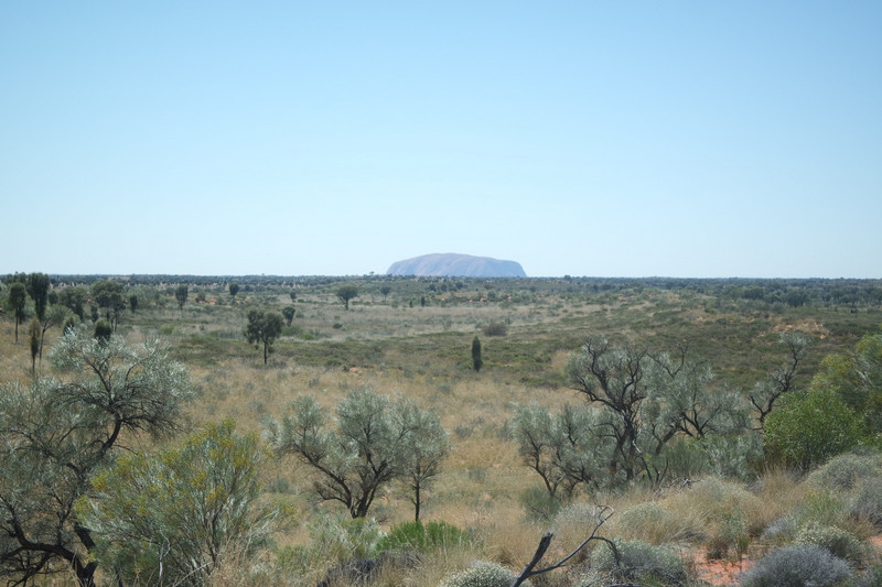 Ayers Rock in the distance 